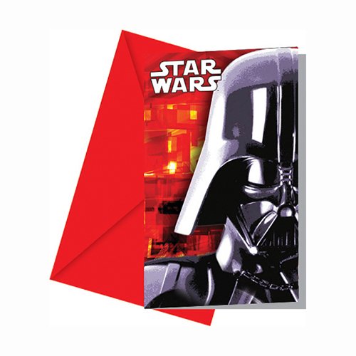 lot de 6 cartes d'invitation star wars