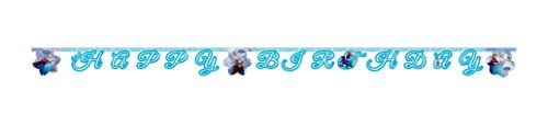2 m banderole Happy Birthday Disney Frozen en b...