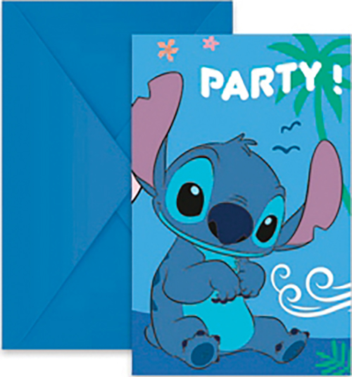  6 CARTES D'INVITATION AVEC EnveloppeS
LICENCE STITCH & ANGEL code EAN 5201184969175 