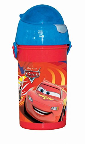 Gourde pop up Cars rouge et bleu 500ml
