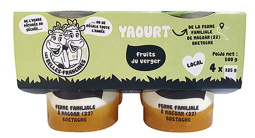 LES BELLES FRANGINES YAOURT FRUITS DU VERGER X4 code EAN 5228963 