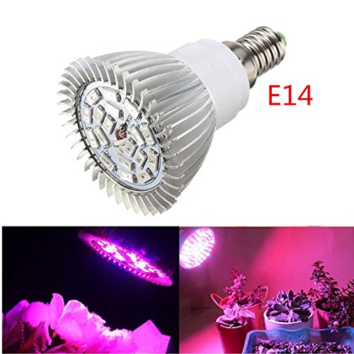 E14 8w lampe de croissance 18 led lumière bleu ...