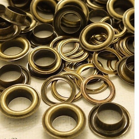 100X 14mm bronze Oeillets avec rondelles en mét...