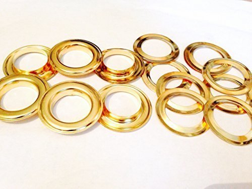 100X 20Mm Or Oeillets avec rondelles pour banni...