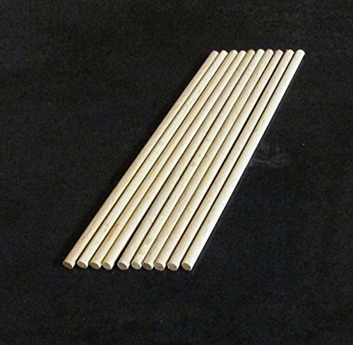 10 x chevilles en bois, Craft bâtons de 4 mm d'...