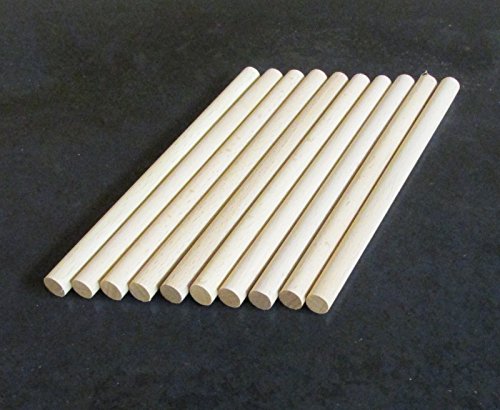 10 x chevilles en bois, Craft bâtons de 9 mm d'...