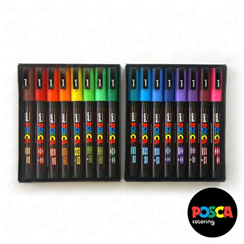 POSCA Colouring - PC-3M Full Spectrum Set of 16...