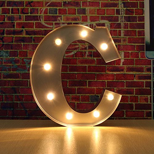 30*5cm lettre led lumineux a-z métal alphabet l...