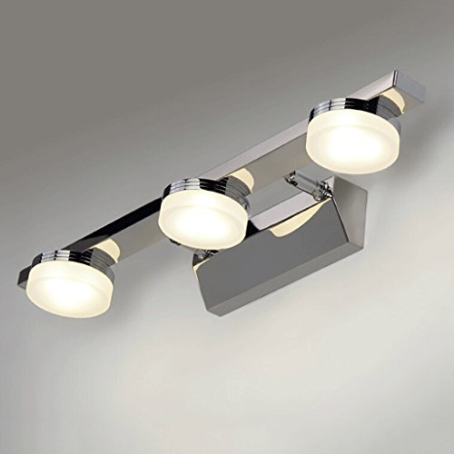 QZz Eclairage pour coiffeuse QZz salle de bain Acrylique acier inoxydable salle de bains LED Light Fog Moisture Mirror avant lumières ( couleur : Blanc , taille : 9w46cm ) code EAN 5314169235728 