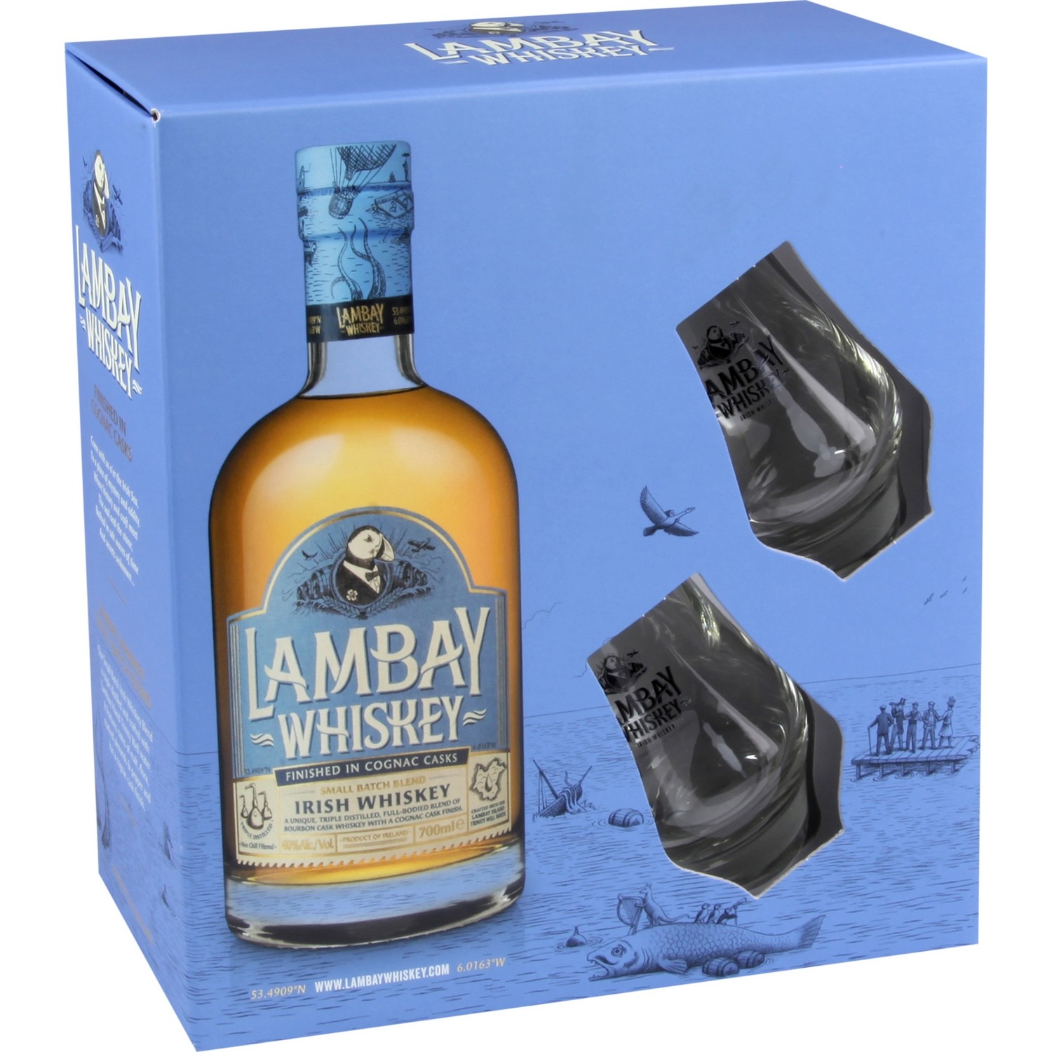 REFS.SANS MARQUE Coffret Whisky Irlandais LAMBAY WHISKEY code EAN 5391532290225 
