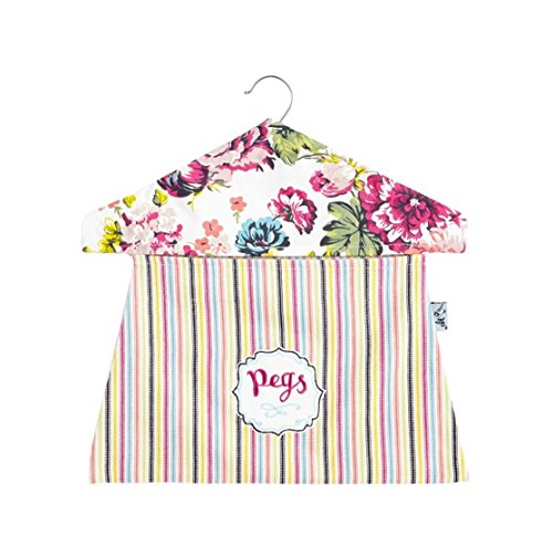 Motif floral Rose à rayures imprimé sac à pince...