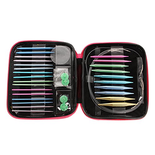 Kit de 13 paires aiguilles à tricoter circulair...