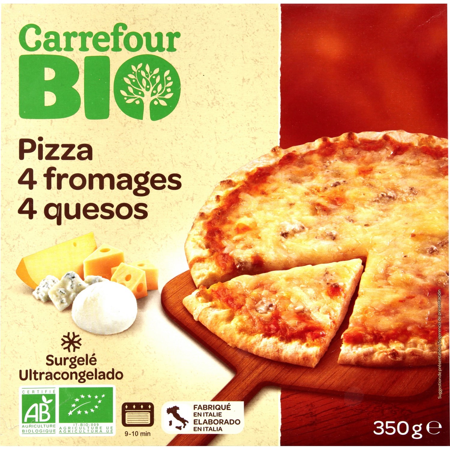 Pizza 4 fromages CARREFOUR BIO
