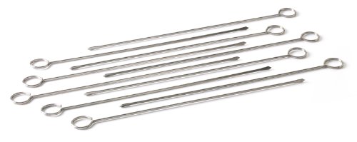 Lot de 10 brochettes inox/acier argent 33 x 0,5...