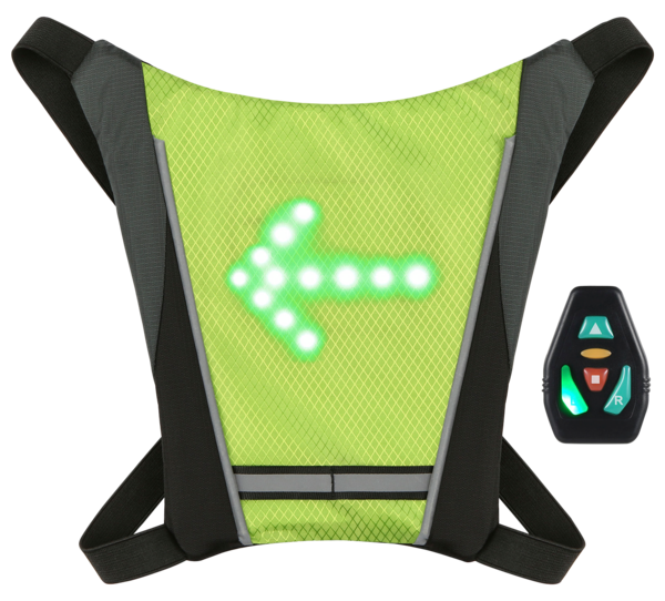  GILET AVEC SIGNALISATION 30 LED'S ET TÉLÉCOMMANDE SANS FIL BATTERIE RECHARGEABLE - FLUORESCENT.  code EAN 5407005924730 