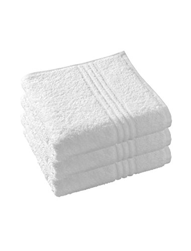 195306 luxury hotel lot de 3 serviettes coton b...