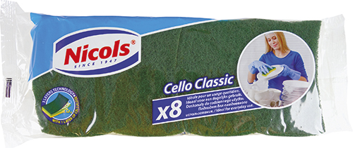 ÉPONGES GRATTANTES VERTES MULTI-USAGE X8