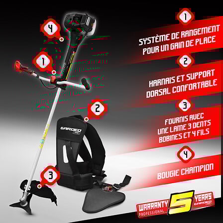 Débroussailleuse thermique professionnelle 51.7CC