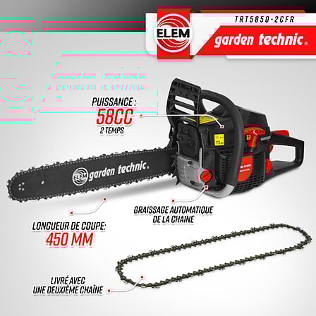 Tronçonneuse thermique 58CC - guide 50cm livrée...