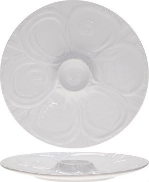 - hp1437 - assiette a huitres 30cm blanc