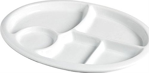 - hp0397 - assiette a fondue ovale blanc 24x32cm