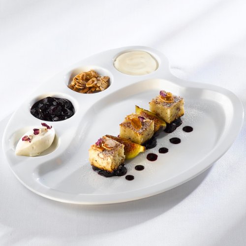 - hp1372 - assiette a fondue ou dessert palette...