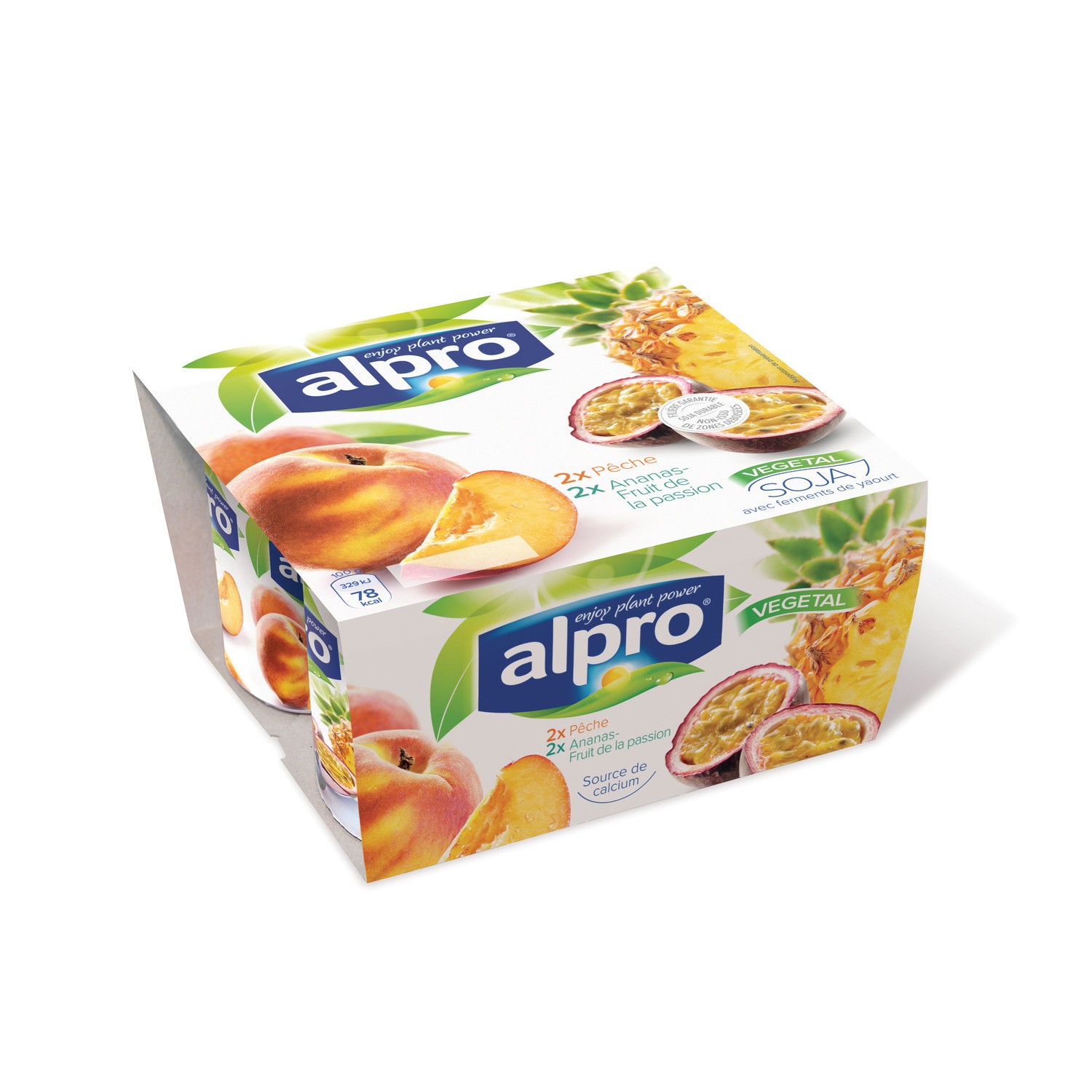 Dessert soja pêche ananas/passion ALPRO