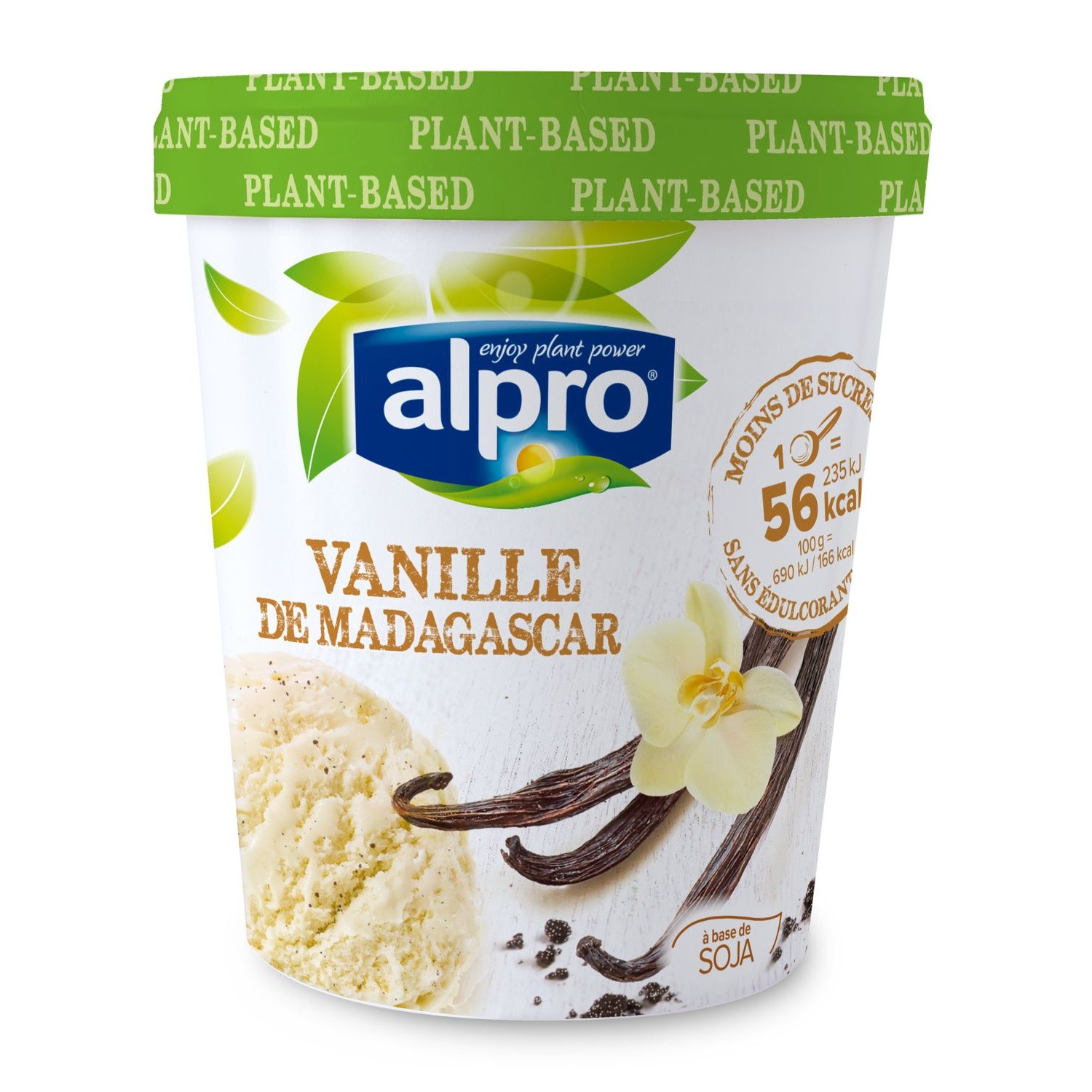 Glace végétale vanille à base de soja ALPRO