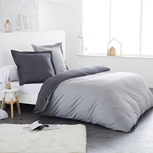 Parure housse de couette en flanelle 100% coton...