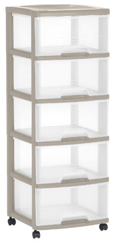 Allibert 212432 Eify 5 Tiroirs 20 L Polypropylè...