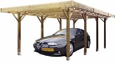 SOLID Carport modular en bois sans couverture 5...