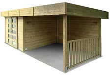 SOLID Abri de jardin Arhus - Avec auvent - Bois...