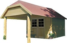 SOLID Abri de jardin Cork - Avec avancée - Bois...