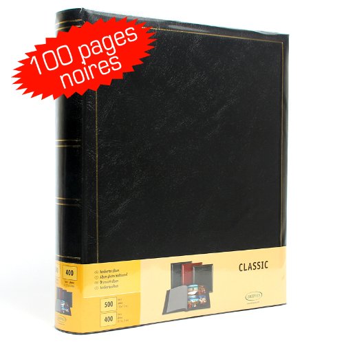 Album Photo Simili Cuir Noir 100 pages noires