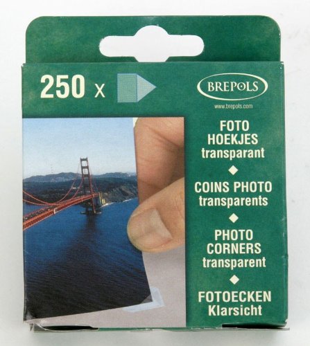 BREPOLS - 1 Boîte de 250 Coins Photos Transparents