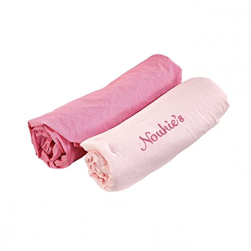 Noukies - Lot de 2 Draps Housse Iris et Babette...