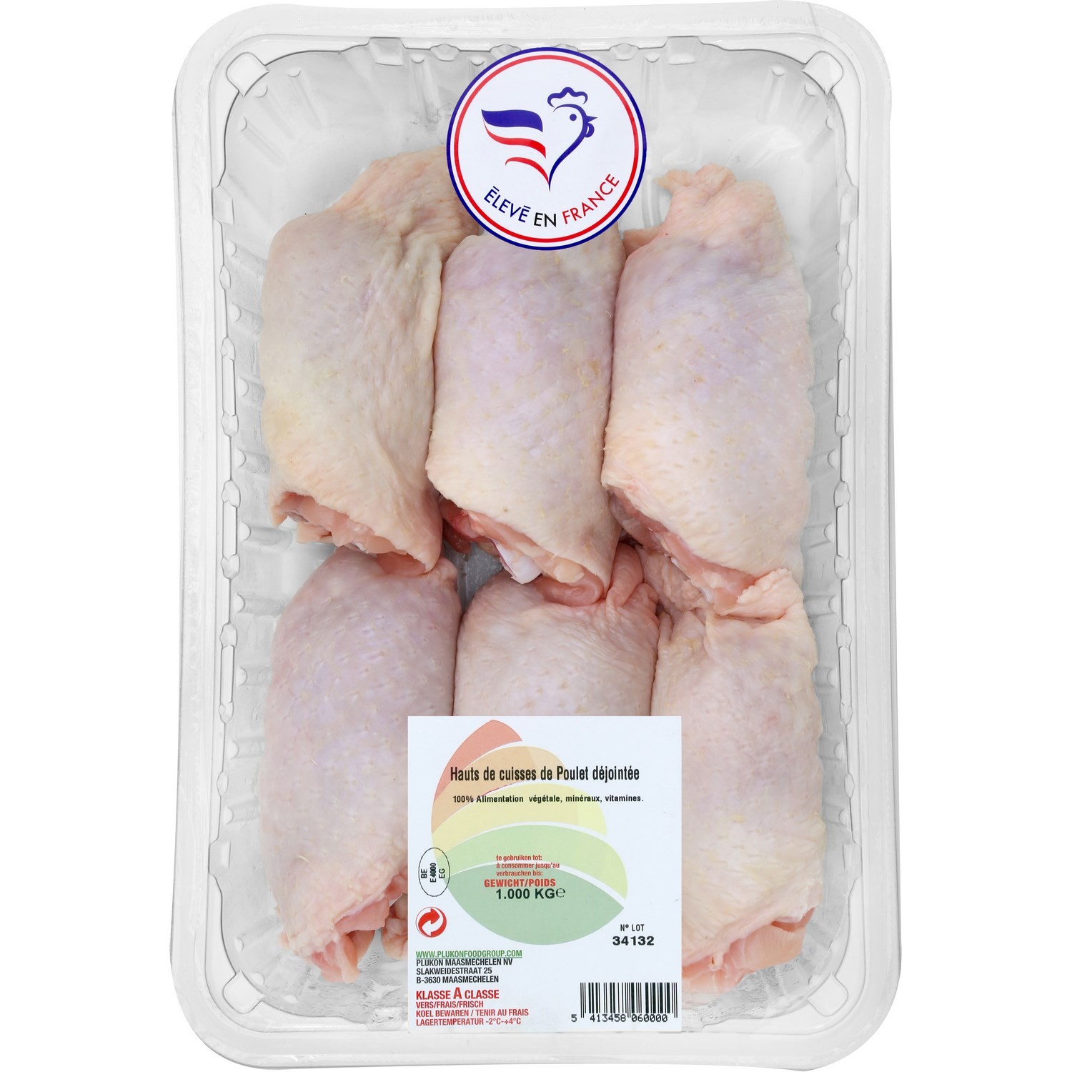 Hauts de cuisses de poulet déjointées 