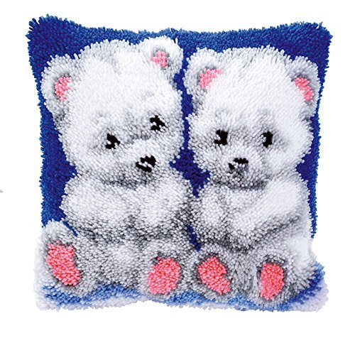 Kit coussin au crochet, ours polaire, multi-cou...