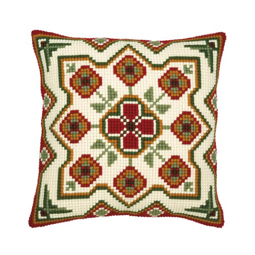 Kit coussin point de croix, motifs géométriques...