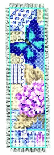 Marque-page hortensia et papillon aïda