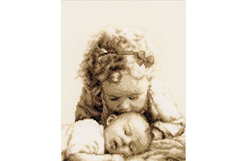 Kit point de croix compté, amour de sœur, multi...