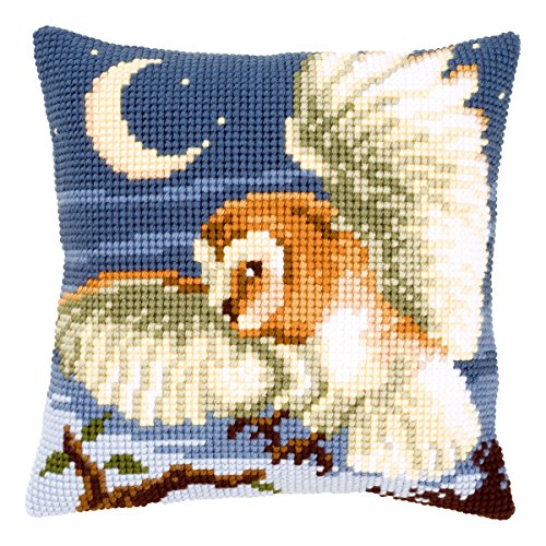 Kit coussin point de croix, hibou de minuit, mu...