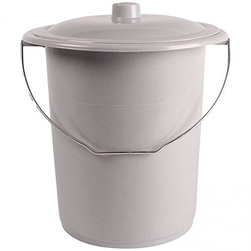 PLASTINOX Seau de toilette pour adulte 12L + couvercle - gris clair code EAN 5413558304509 