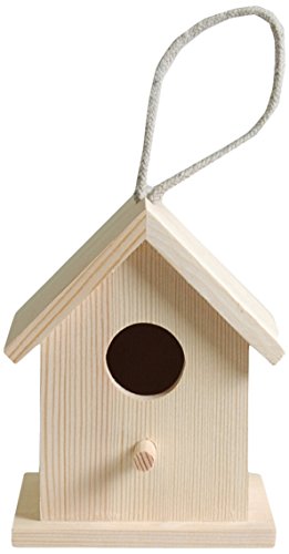 10 x 8,5 x 13 cm nichoir à suspendre en bois, b...
