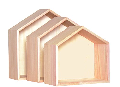 3 etagères bois maison