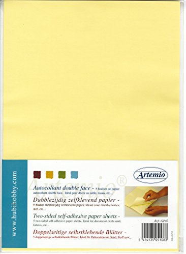 adhésif double face - 5 feuilles - Artémio