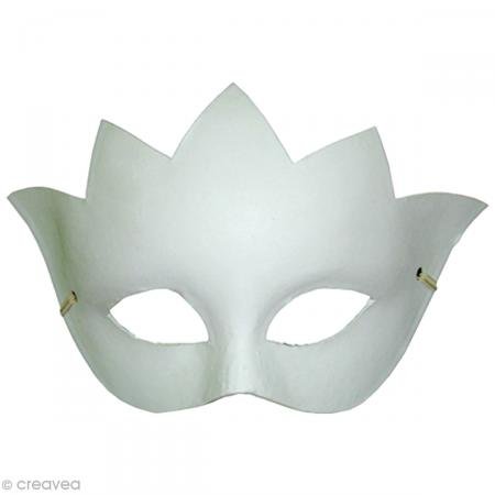 Masque venise couronne en plâtre à décorer