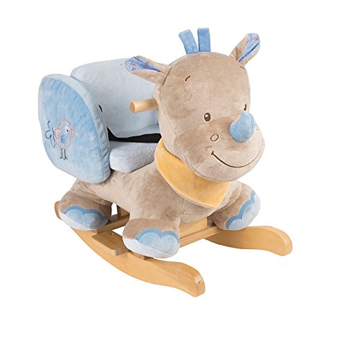 NATTOU Bascule Louis le Rhino Beige / Bleu