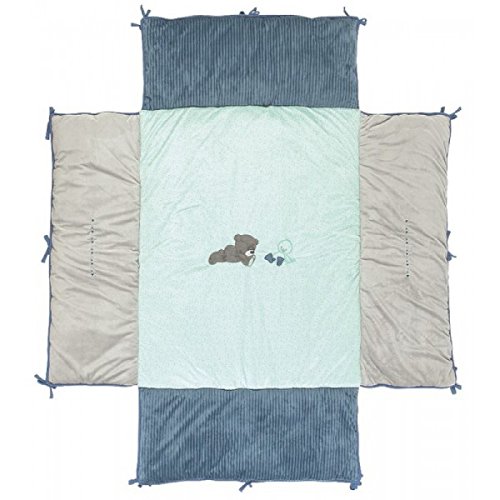 Tour de parc cube Nattou 95x75CM Bleu/gris