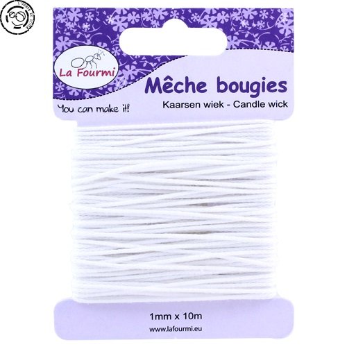 Carte 10 mètres de mêche 1mm (bougies 3-4cm)